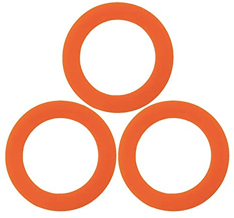 Argon Tableware Glass Storage Jar Seals - Small / 4cm - 6 Pack - Orange - Silicone Food Preserving Containers Airtight Container Ring