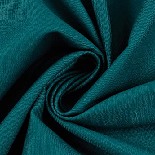 Viskose 100% - Sommer-Blusen-Stoffe Uni - 0,50 m - Stoffe Meterware (Petrol)