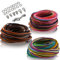 60 Farben 1M x 3mm Lederschnur Lederband Veloursleder Band Faden für DIY Armband Halskette Schmuck Handwerk, Set mit 100pcs Schnurenden und 20pcs Verschlüsse von SOSMAR