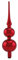 Thüringer Glasdesign - Doppelspitze 31 cm, mundgeblasene Baumspitze aus Glas, Glanz, Christbaumkugeln, Christbaumschmuck, Dekoration