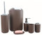 Icegrey Design Moderne 6 PièCes Ensemble D'Accessoires De Salle De Bain Bouteilles De Lotion, Porte-Brosse à Dents, Tasse à Dents, Porte-Savon, Brosse De Toilette, Poubelle,Marron