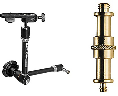 Manfrotto 244 Variable Friction Arm with Bracket, Black & Adapter Spigot