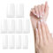 TEPSYLETSOLY 500 Nail Tips for Acrylic Extensions, 10 Sizes Acrylic Nail Tips - Half Cover Square Tips for Gel Extensions - Durable False Nail Tip for Home, Salon, DIY Nail Art Professionals
