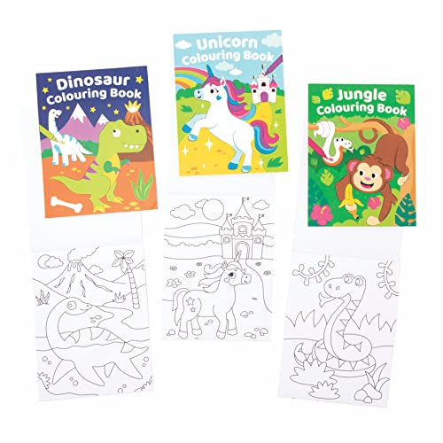 Baker Ross FE577 Mini Malbuch für Kinder - 12er Pack, Kindergeburtstag Mitgebsel, Kinderbeschäftigung, Mitbringsel für den Kindergarten