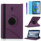 Custodia per Samsung Galaxy Tab A A2 10.5 pollici 2018 (SM-T590 T595 T597) - Rotazione di 360 gradi Custodia protettiva completa per supporto,Con Penna Stilo, Pellicola Per Schermo (Purple)