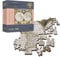 Land- und Wasserkarte der ganzen Erde von 1630 (Holzpuzzle), Antike Weltkarte Puzzle, 1000