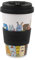 IDRINK®- RPET-Kaffeebecher mit Silikonverschluss zum Öffnen, leicht zu tragen 435 ml Becher zum Mitnehmen aus recyceltem Kunststoff 8,7 x 8,7 x 15 cm 435 ml (STAY PAWSITIVE)