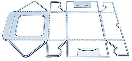 ECMQS Quadratische Geschenkbox Stanzmaschine Stanzschablone, Scrapbooking Prägeschablonen Stanzformen Schablonen Für Scrapbooking, Fotopapier, Karten, Handwerk Prägen DIY