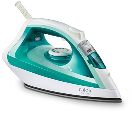 Calor Virtuo Fer à repasser vapeur, 1800 W, Débit vapeur 24 g/min, Fonction pressing 80 g/minute, Défroissage vertical, Bleu-Vert FV1710C0