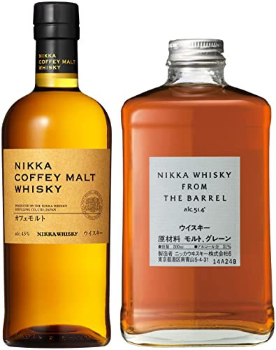 Nikka Coffey Malt Whisky Japonais, 70 cl & From the Barrel avec étui - Blended Whisky - 51.4% Alcool - Origine : Japon - Bouteille 50 cl