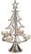 Adventskranz Tannenbaum aus Metall Silber, H: 40 cm - Weihnachten Deko, Adventsdeko, Teelichthalter Advent, Adventsgesteck