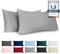 Kissenbezug 40 x 80 Renforcé Baumwolle (2er-Set) - Hellgrau - Dicht gewebt mit 57 Fäden/cm² - Kissenbezug 40x80 cm - Oeko Tex Zertifiziert - Dreamzie