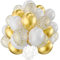 Gold Luftballons 30 stk, Luftballons Goldene, Geburtstag Goldene Ballons, Metallic Gold, Weiß, Konfetti Luftballons für Hochzeit, Geburtstag, Party Dekoration