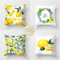 Kissenbezug 40x40cm 4er Set Gelb Quadratische Zitrone Einfachheit WasserdichtesLeinen Sommer Outdoor Kissen für Wohnzimmer Sofa Schlafzimmer Bett Büro Auto Garten Terrasse Zierkissenbezüge LY-233