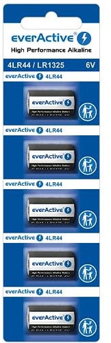everActive 4LR44 / LR1325 / 544A 6 V, batterie alcaline, lunga durata, 5 pezzi, 1 blister