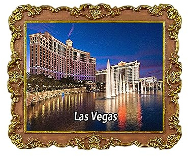 Fountains of Bellagio Las Vegas USA Kühlschrankmagnet 3D Reise Souvenir Kühlschrank Dekoration Magnetaufkleber Craft Collection