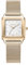 BURKER Damenuhr Macy, Quadratische Damen Armbanduhr Milanaise-Armband Edelstahl Analog Quarz 3-ATM Wasserdicht Geschenk für Frau, Freundin, Mama - 26 mm - Gold