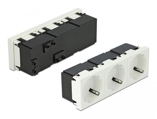 DELOCK EASY 45 3-Wege Erdungssteckdose mit einer Anordnung von 45° 45x45 mm Marke