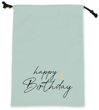 Grafik-Werkstatt Geschenkbeutel aus 100% Baumwolle| Geschenktüte | Verpackung | happy Birthday