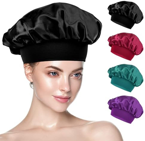 Yiows Cuffia Seta Capelli Ricci, 2 Pacchi Cuffia Capelli Ricci Notte,