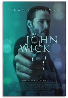 CHNT John Wick Poster, Wandkunst, Leinwandgemälde, Wohnzimmer, Schlafzimmer, Heimdekoration, Büro, Wandposter, Fitnessstudio, Kunstmalerei, 30 x 45 cm