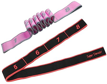 GOOHOCHY Gummiband 2st Yoga-Stretching-gürtel Widerstandsbänder Yoga-gurthaltung Professionelles Stretchband Stretchbänder Trainieren Täglich Fitness Digitales Band Stoff Elastisch