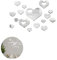 LEEQ 16pcs Wandsticker Spiegel Argent - Wandaufkleber Acryl Spiegel Wandtattoo DIY Spiegel Wandaufkleber Herz Dekoration Wandaufkleber Spiegel Effekt Wandsticker für Die Heimdeko