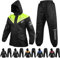 BYKR Wasserdichter Motorrad-Regenanzug für Damen und Herren, 2-teilig, atmungsaktiv und winddicht, Schutz vor nassem Wetter, Hi-Viz Grün, XX-Large