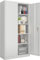 SUPEER 180CM hoher Stahlschrank,Metall-Lagerschrank mit 2 Türen und 4 verstellbaren Einlegeböden,Geeignet für Haus, Lager, Garage, Büro,Einfache Montage erforderlich (Grau)