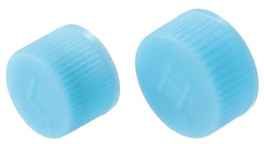 2 Pcs Blue Replacement Valve Caps for Car Air Conditioning, Leakproof R134a AC System Charging Port Caps Valves Engine Cooling and Climate Control(High and Low Pressure)
