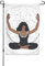 (Yoga-Meditation), 30 x 45 cm, doppelseitige Gartenflagge, Outdoor-Banner, Flagge für den Außenbereich, Hof-Dekoration