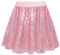 BALAYSIER Glitzer Rock Mädchen Pailletten Rock mit Auskleidung Kinder Fransen Rock Geeignet für 6-12 Jahre(Rosa, 10-12 Jahre)