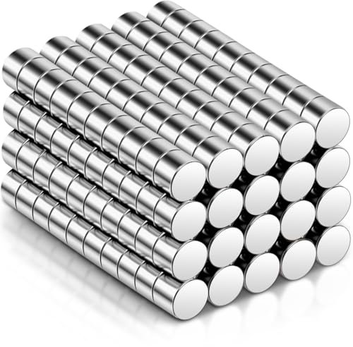 Aenienoe 200 Stück Neodym Magnete Mini Stark Magnet Klein 3x2mm Rund Magnete für Pinnwand Magnettafel Kühlschrank Whiteboard Handwerk Fotos