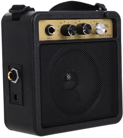 KICHOUSE Amplificatore Per Chitarra Elettrica Mini Portatile Dispositivo Amplificatore Piccolo Per Basso Accessorio Chitarra Suono Ad Alta Fedeltà e Effetti Integrati