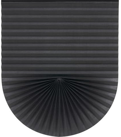 Temporary Blinds for Windows, No Drill Blinds Stick on Blinds Curtains, Non-Woven Pleated Blinds with 2 Clips, Self-adhesive Blinds for Bedroom Bathroom Kitchen Windows (60 × 150cm)