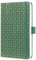 SIGEL J6134 Wochenkalender 2026 A6 grün, Hardcover, Gummiband, Stiftschlaufe, Einstecktasche, 174 Seiten, vegan, Buchkalender, Terminplaner Taschenkalender Jolie