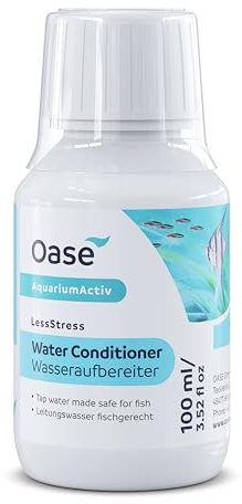 Oase LessStress Wasseraufbereiter 100 ml - Aquarium Pflege, schützt Filterbakterien, zur Stressreduktion bei Zierfischen, spendet Jod