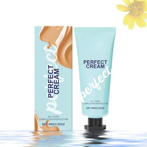 All-Over Complexion Perfector, Long-Lasting CC Cream Foundation, Hydrating Full Coverage Concealer, Waterproof Transfer-Resistant Skin Tint Für Evens Skin Toneand (1P, 80G)