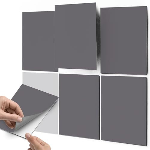 Fliesenaufkleber für Bad und Küche I Fliesen-Folie wiederablösbar I Fliesentattoo für Bad- und Küchenfliesen I 20x25 cm - Farbe: Grau Light - 42 Stück