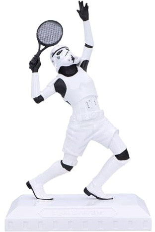 Nemesis Now Stormtrooper Serve It! Sammelfigur 18,8 cm - Tennisspielender Original Stormtrooper mit Schläger - Geschenke & Merchandise für Fans