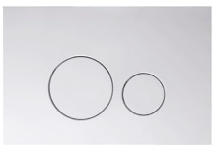 WC Drückerplatte Betätigungsplatte für Vorwandelement WC UWT01H-GE, Glänzende Chromfarbe Runde Unterputzplatte, 264 × 164 × 12.5 mm