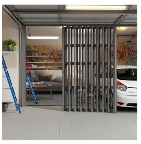 Puertas abatibles Puerta plegable de PVC de 91 cm de ancho x 203 cm de alto, 117 cm de ancho x 203 cm, puertas plegables interiores para armario con panel acrílico transparente(68x85in(173x216cm))
