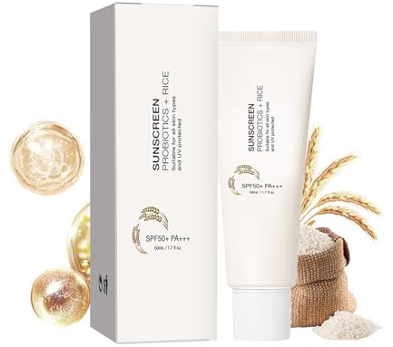 Relief Sunscreen Rice Probiotics, Sonnencreme LSF 50 für empfindliche Haut | Wasserfest & leicht, Beruhigt empfindliche haut, Schützt zuverlässig, Leichte textur, Für den täglichen gebrauch, 50ml
