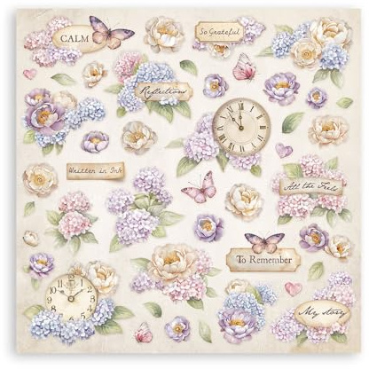 Stamperia - Scrapbook Paper Pad for Scrapbooking, Albums, Card Making, Bullet Journalling and More, Acid Free, Double-Sided, Perfect for Hobbies, Crafts, and Gifting (Quiet Days) (30.5 x 30.5cm)