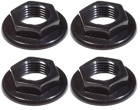4 piezas de ranura trasera de 1/2 pulgadas BSP de plástico negro Tuercas Accesorios para baño Cuenca Mezcladores Redondo Faced Flanged Back Tuercas para el hogar del fregadero del grifo de la tuerca