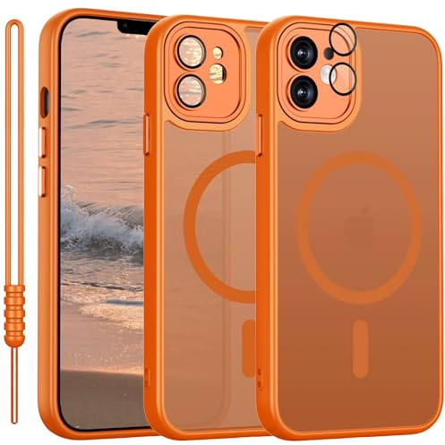 YUANDMI für iPhone 11 Hülle kompatibel mit MagSafe Cosmic Orange | Handyhülle für iPhone 11 Magnetisch Matte Touch Kameraschutz, rutschfest Kratzfest Schutz Stoßfest