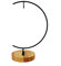 YY YEARCHY Awesomes Terrarium Ornament Display Ständer Metall Luftpflanzenständer Blumentopf Ständer Halter Eisen Topfständer zum Aufhängen Glas Terrarium Kugel (Holz)
