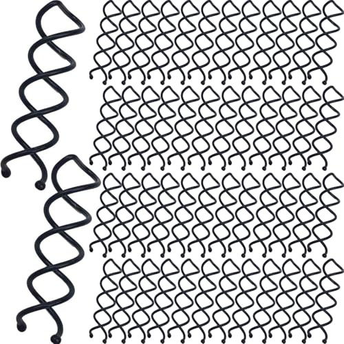 Hyamass 50Pc Spiral Hair Pins, Hair Clips Spiral Bobby Pins for Women,Black