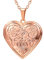 U7 Lockets Necklaces for Girls Women Rose Gold Heart Pendant Photo Necklace