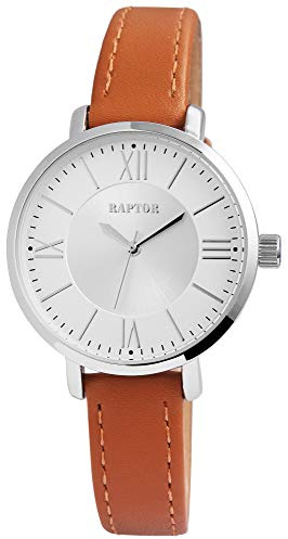 Raptor Girlish Damen-Uhr Armband Echtleder Dornschließe Analog Quarz RA10014